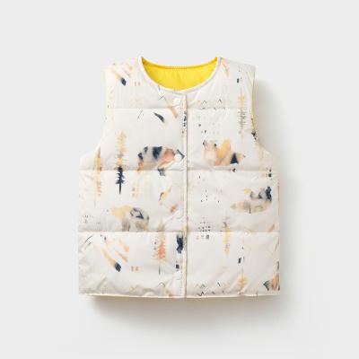 China Service Breathable Fashion OEM Children's Sustainable Quality Duck Down Jacket Vest for sale