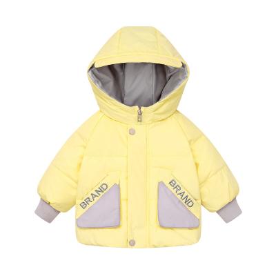 China OEM Service Nylon Jacket Breathable Zipper Down Oversized Winter Kids Boy Custom Coat for sale