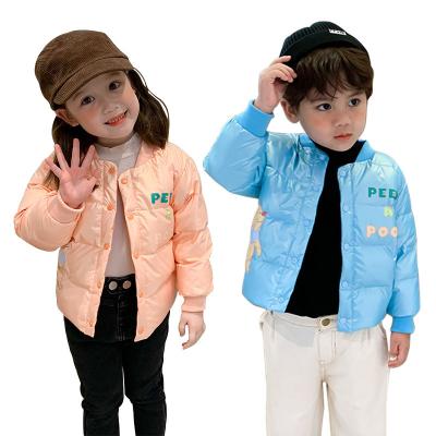 China Autumn Children Plus Velvet Down breathable padded jacket babies boy girls spring soft warm clothes kids coat for sale