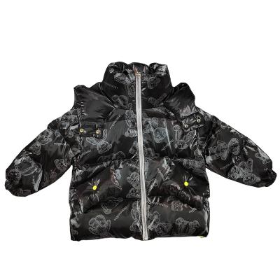 China Breathable Hot Selling Promotional Goods Dirty Resistant Waterproof Printing Luminous Face Down Filling Jacket In Winter for sale