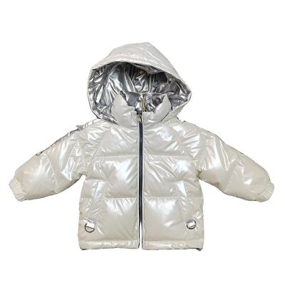 China Breathable Cute Baby Cotton Padded Winter Fashionable Shiny Solid Jacket Boys Thicken Parkas Clothes Hoodie Warm&Waterproof Outwear for sale