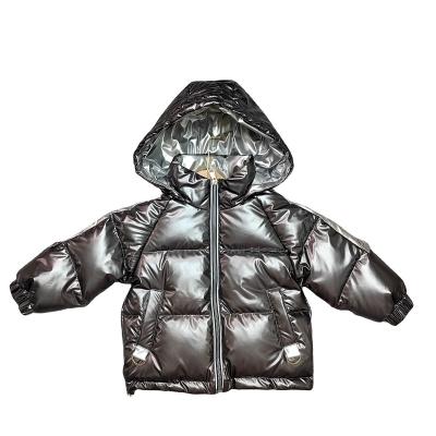 China Duck Down Jacket Fashion Thicken Striper Coat Breathable Shiny Boys Loose Casual Warm Parka Outerwear for sale