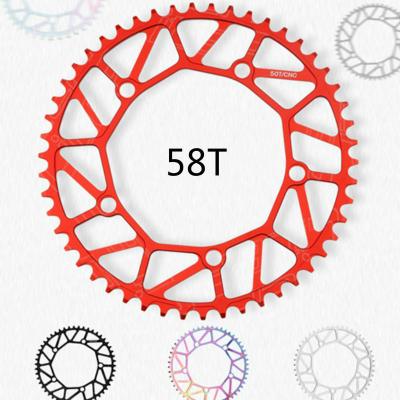 China BMX Bicycle Chain Ring For Bike Sprocket Narrow Width 58T 130BCD Folding Anti-snag Bike Sprocket for sale