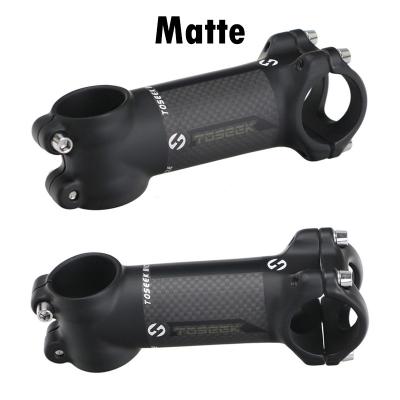 China TOSEEK Aluminum Alloy Aluminum Alloy Bicycle Stem Road Mountain Bike Stem 31.8mm 6/17 Degree 3K Gloss/Matte Bicycle Parts for sale