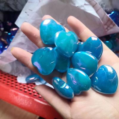 China Hot Sale China Crystal Heart Of Various Natural Color Aura For Gift for sale