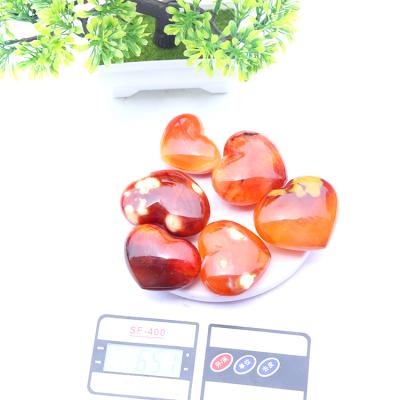 China China wholesale handmade natural carnelian crystal hearts for decoration for sale