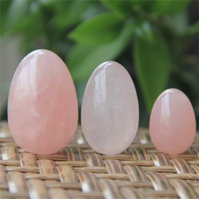 China China Hand Carved Magic Egg Rose Quartz Yoni Egg Crystal Jade Eggs for sale