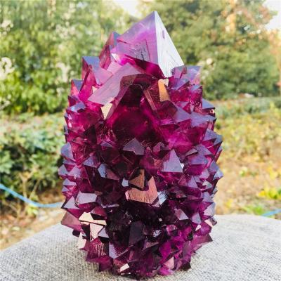 China Purple crystallization Crystal Cluster Specimen Point Obelisk of alunite from new comer from Europe for sale