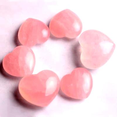 China Wholesale High Quality Europe Rose Quartz Crystal Heart Shaped Heart For Gift for sale