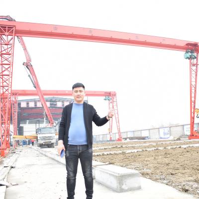 China Bridge crane 30 ton single girder portal gantry crane with crane for sale