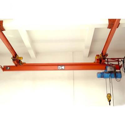 China Bridge Crane Workshop Large Span 5t 10t 15t 20t Single Girder Suspension Traveling Overhead Bridge Crane for sale