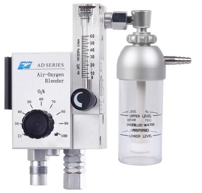 China Metal AD Series Medical Dual Flow Meter Air Oxygen Blender For NICU With CE &ISO for sale