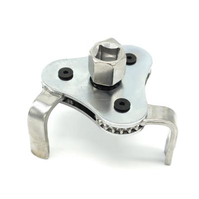 China Wholesale Hot Sale Carbon Steel 45# Inch 2-1/2 Adjustable Oil Filter Wrench Solvent To 4.5 Inch Oil Filter Wrench Tool -3 Jaw for sale