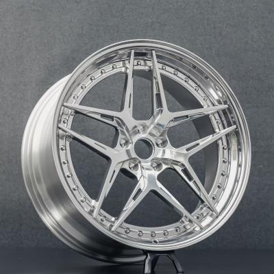 China Passanger Car Wheel Custom 2 Piece Forged Wheels 18 Inch High Polished Passenger Car Alloy Wheel Forged Rim 19 20 21 22 Spokes for sale