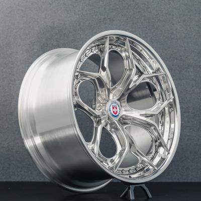 China Custom Passanger 2 Piece Car Wheel 6061t6 Touring Car Wheels 20 21 22 Inch Chrome Forged Wheels S111SC for sale