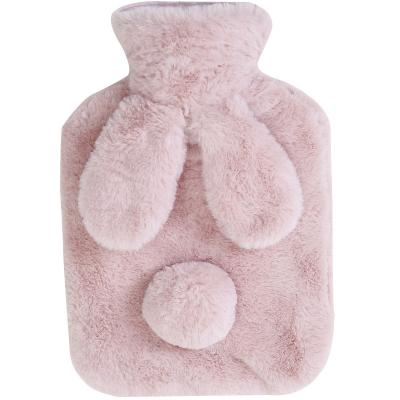 China Winter Water Bottle Hand Injection Water Injection Rabbit Ear Decoration Plush Warmer Cashmere Anti-hot Warm Thin Warm PVC Home Wholesale Warm for sale