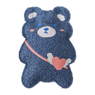 China 2022 Winter Sale Decoration Plush Cartoon Bear Home Warm Reusable Hand Warmer Water Filling Portable Cute Hand Warmer PVC Rubber Hot Water Bag for sale