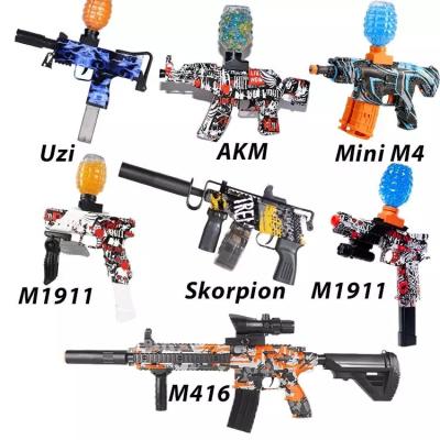 China Toy Amazon Top Selling AK M416 MP Electric Soft Rubber Electronic Bullets Water Beads Gel Ball Blaster Toy Gun For Outdoor Shooting Game for sale