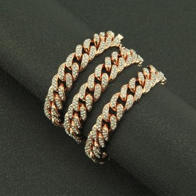 China Wholesale Custom Men TRENDY Diamond Hip Hop Bracelet For Rhinestone Crystal Cuban Tennis Chain XIXIA Fashion Hiphop Jewelry Bracelet for sale