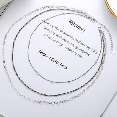 China YCY-YL05 XIXIA Newest Trendy Wholesale Custom Multilayer S925 Sterling Silver Necklace For Women Fashion Jewelry for sale