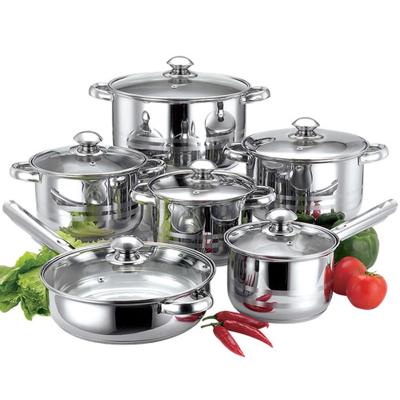 China Best quality 6pcs induction cookware stainless steel pot pan set viable hot selling for sale