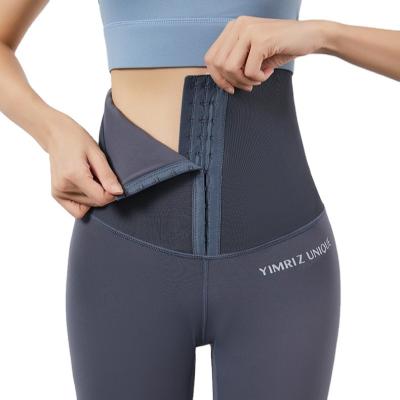 China Breathable Adjustable Slim High Workout Corset Body Shaper Yoga Tummy Control Gaiters Tights for sale