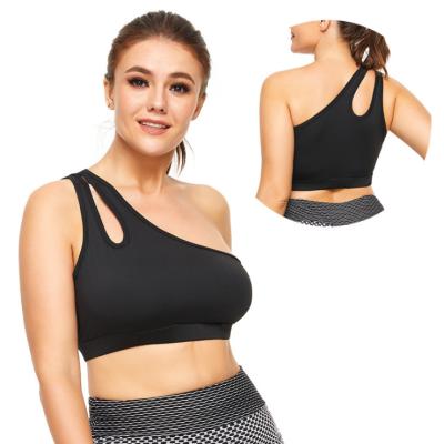 China Wholesale One Shoulder Fitness Apparel Push Up Breathable Comfortable Shockproof Bigger Support For Ladies for sale