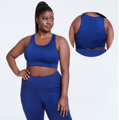 China Breathable New Design High Impact Push Up Working Mesh Cavity Bra Plus Size Fat XL Full Cup Sports Bra for sale