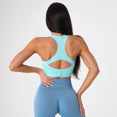 China NVGTN Breathable Bra Custom Logo Sports Bra Women Gym Wear Crop Equipment Top Exercise Cross Back Sports Bra for sale