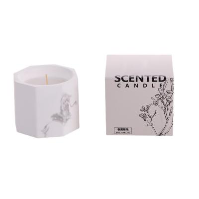 China Amazon Selling Smokeless and Scented Hot Soy Wax Scented Modern Candle Simplicity Boxes Aromatherapy Candles for sale