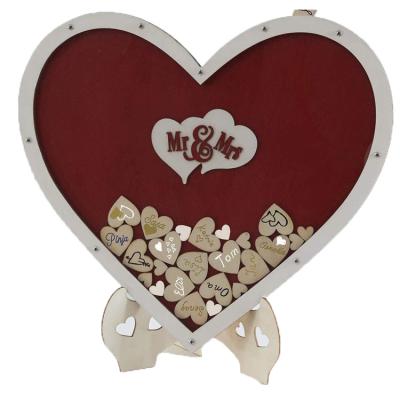 China China DIY Home Hand Painted Heart Shaped Crafts Wedding Sign in Office Love Ornaments Party Decoration for sale