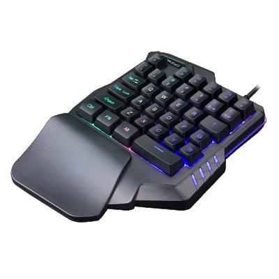 China RGB Single Hand Mixed Light Portable LED Backlit for Mobile Keyboard and Mouse Gaming Gaming Keyboard 60% for sale