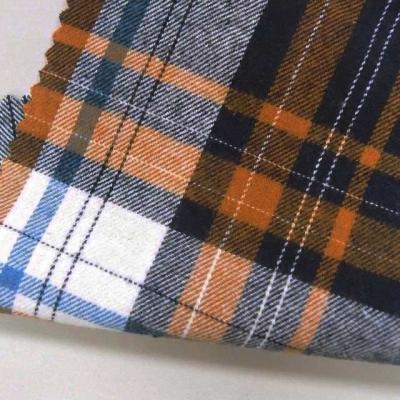 China Check Fabric Cotton Flannel Cloth Yarn Dye Control for sale