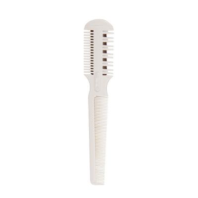 China For Home Use Replaceable Comb With Razor Blade Haircut Razor Comb With Pusher Stainless Steel Hair Razor Trimming Thinning Comb for sale