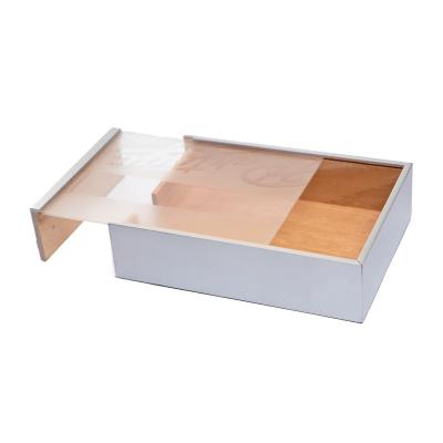 China Wooden Cigar Box Slide-out Wooden Acrylic Lid Gift Shop Travel Cigar Humidor Boxes for sale