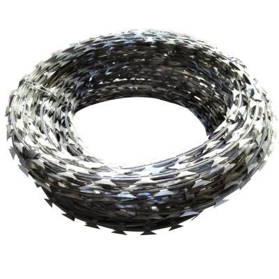 China Protection factory price large razor barbed wire blade hot diped galvanized wire for sale