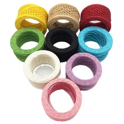 China DIY decoration paper raffia twine, paper cord and twine, twisted paper raffia for sale