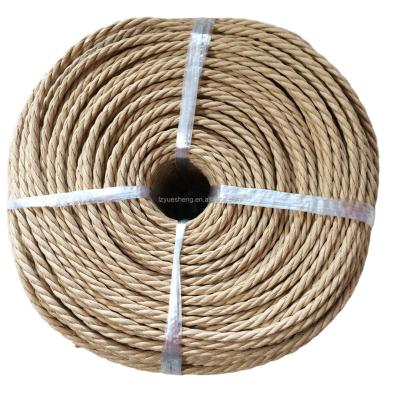 China High Quality Craft Paper Nature Brown Chair Rope 3 Strand Black White Twisted Bundling Paper Cord for sale