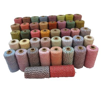 China Gift Packing 19 Colors 2 Mm Twine For Christmas Packing Baker Cotton for sale