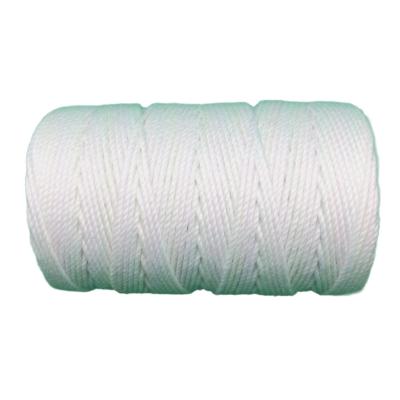 China Net White Cotton Line 10S/21 24 30 36 Polyester Twine Polyester Yarn 1/2lb Spool for sale