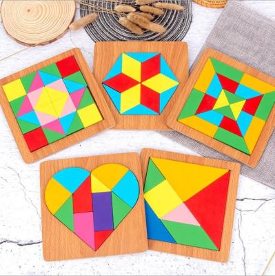 China DIY TOY Toys Children's New Wooden Figure Jigsaw Cognitive Jigsaw Puzzle Early Learning Building Blocks Toys for sale