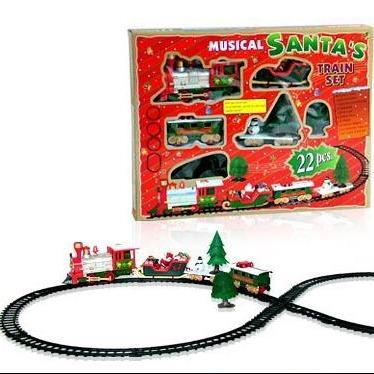 China Educational Toy Rail Car Toy Christmas Building Car Small Electric Train Toy Children's Electric Toy for sale