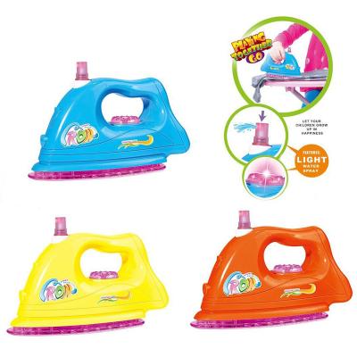 China 3 Colors Plastic Pretend Play Set Appliances Ironing Toys Appliances Play Set Plastic Toys Ironing With Board And Iron Function for sale