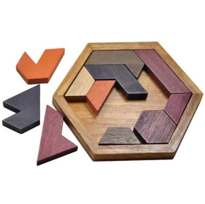 China Construction Toy Hexagon Shaped Chess Jigsaw Puzzle Blocks 11 Puzzle Toy for sale