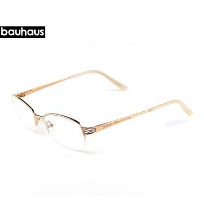 China Beautiful Gold Rim Half Frame Metal Business Glasses 0310-3 for sale