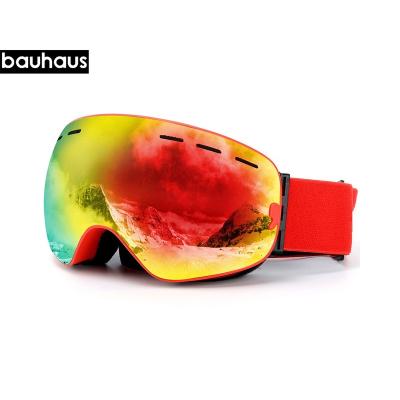 China Ski googles W002 New Multi Color UV400 Protection Anti Fog Snow Glass Mirror Polarized Ski Goggles for sale