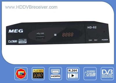 China MEG HD DVB T2 Terrestrial Receiver H.264 With ,  USB ,  HDMI , Scart , Coaxial for sale