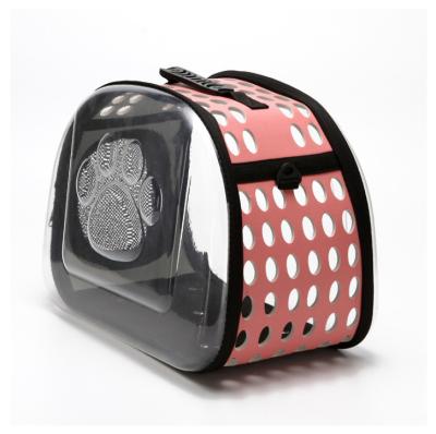 China Custom Small Animals Travel Security Carrying Cat Dog Tote Pet Carrier Expandable Bag for sale