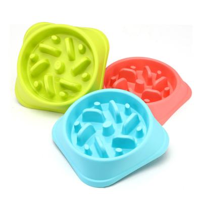 China Dogs Plastic Maze Pet Bowl Slow Feeder Fun Anti Clogging Feeder Prevent Bloating Feeding Plastic Dog Pet Food Bowl for sale