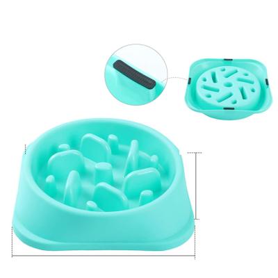 China Dogs Durable Plastic Non-slip Pet Eating Bowl Slow Feeder Dog Slow Bowl for sale